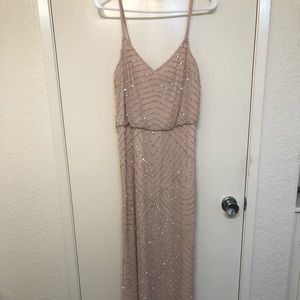 Pink/nude sequin maxi dress